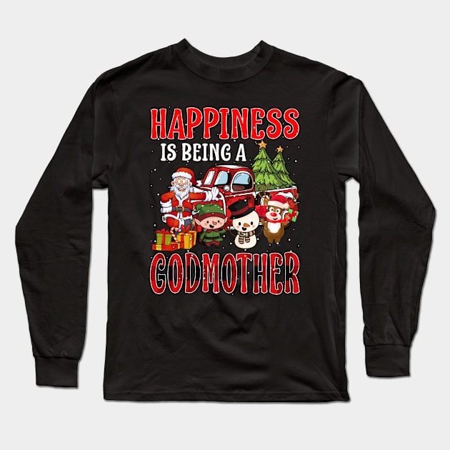 Happiness Is Being A Godmother Christmas Long Sleeve T-Shirt by intelus